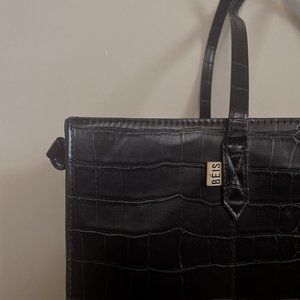 BEIS. The Large Work Tote in Black Croc